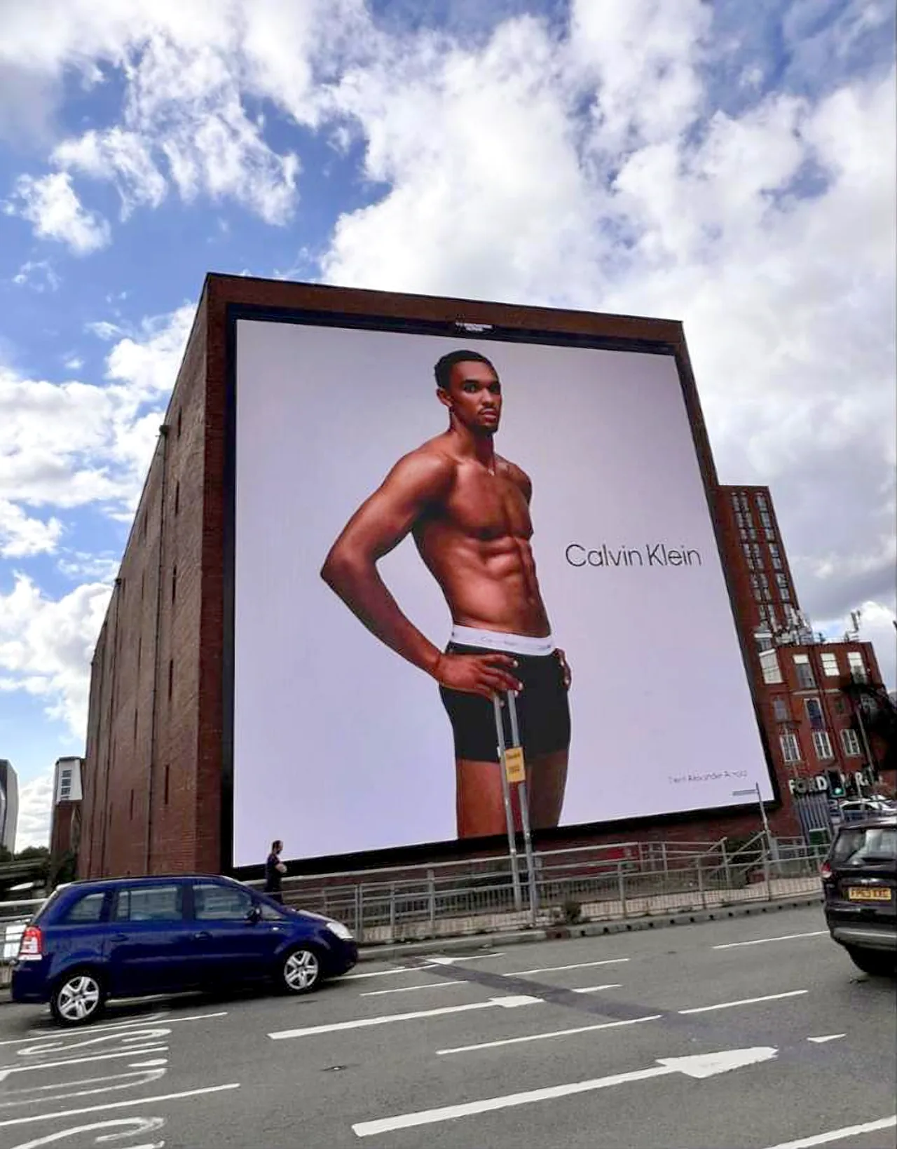 The Manchester Screen showing a Calvin Klein campaign